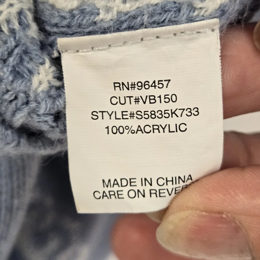 Stitch & Pine Paisley Print Crop 3-Button Sweater Cardigan Sz Small - Picture 6 of 7